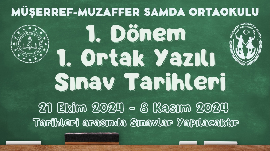 1.Dönem 1. Ortak Yazılı Tarihleri